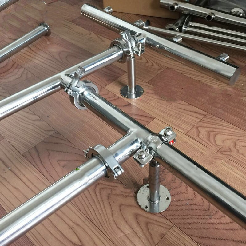 不锈钢管支架调节伸缩管托架自来水煤气管道pvc管夹管卡固定盘6分