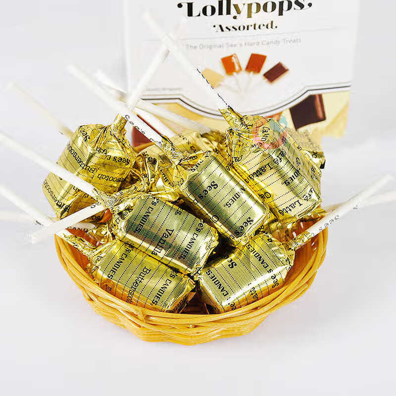 美国seescandies喜诗时思香草巧克力棒棒糖seescandies5支更优惠奶油