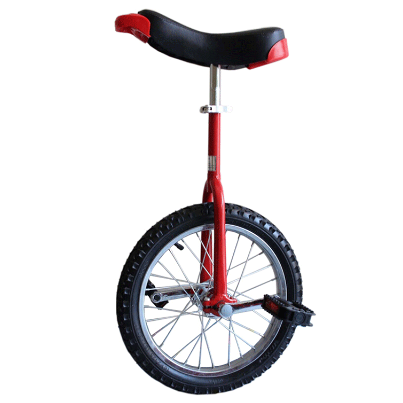 好货上新独轮车自行车平衡车代步车儿童单轮车竞技单车脚踏车24寸黄色