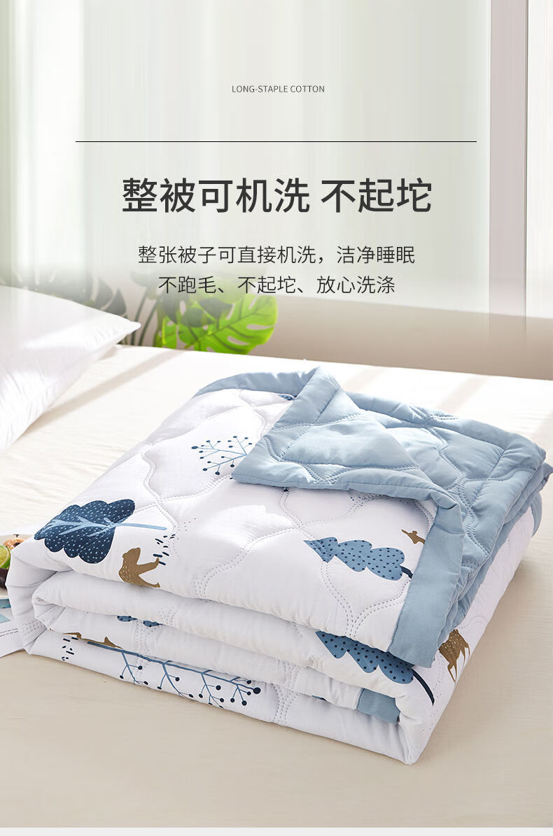 夏凉被双人空调被水洗棉被子学生单人夏季宿舍春秋被薄夏被菠萝150