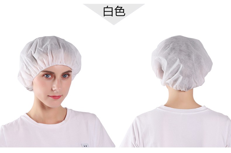无纺布网帽食品餐饮厨师帽防尘厨房卫生一次性帽子工作帽男女头套条形