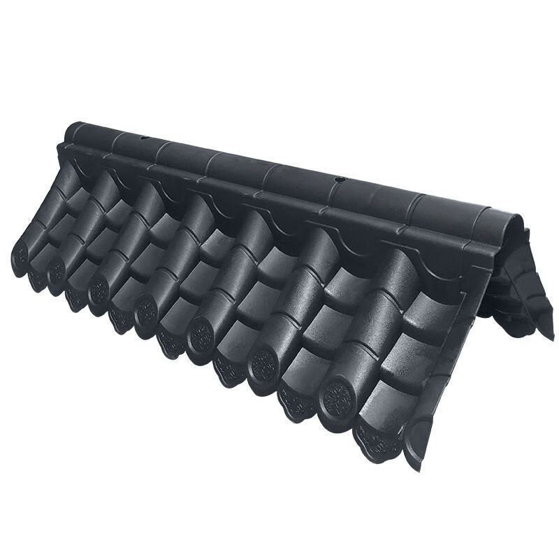 一体仿古双面围墙瓦墙头瓦树脂塑料瓦外墙院墙压顶瓦压帽瓦片1米灰