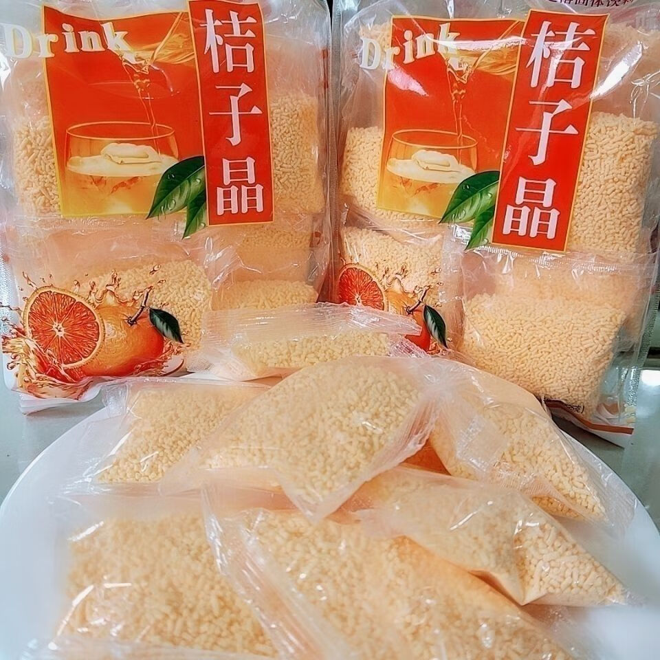 益心桔子粉300g袋橘子粉果汁独立小包冲饮固体饮料300克独立包装桔子