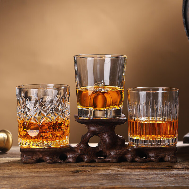 水晶玻璃威士忌酒杯洋酒杯古典杯喝酒杯子白兰地杯酒吧酒具啤酒杯