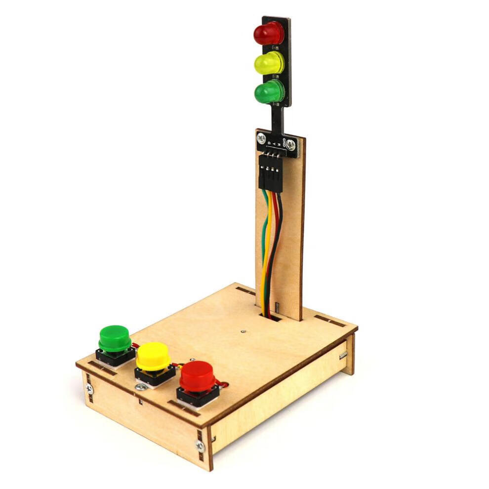 牧奈斯红绿灯模型发明科技小制作儿童手工玩具学生通用技术科学实验