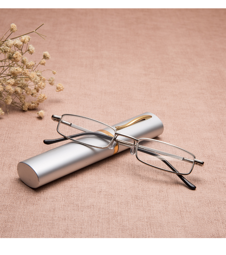 啄木鸟高清老花镜防疲劳男女德国超轻舒适便携进口笔筒式折叠时尚粉红