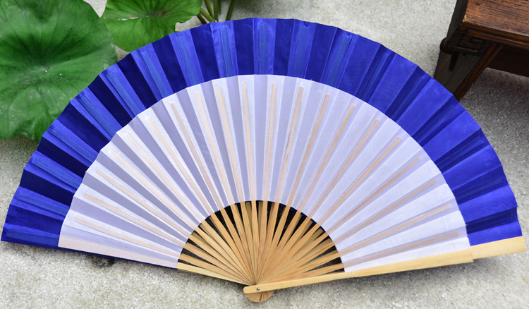 川剧变脸扇子 川剧变脸专用扇子 表演扇 折扇1尺2,1尺5变脸扇子 深蓝