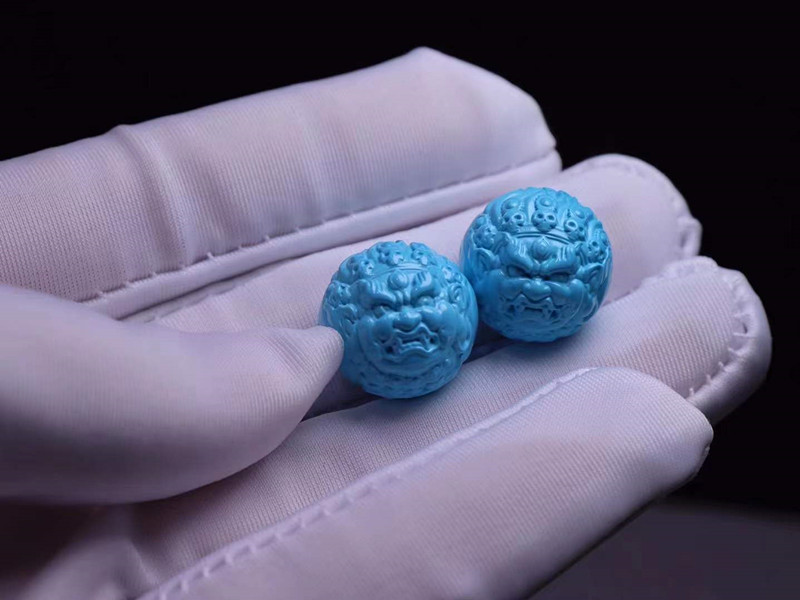 古珍 绿松石三通大 黑天阿呆陀林骷髅头百香籽 圆散珠平安扣观音佛