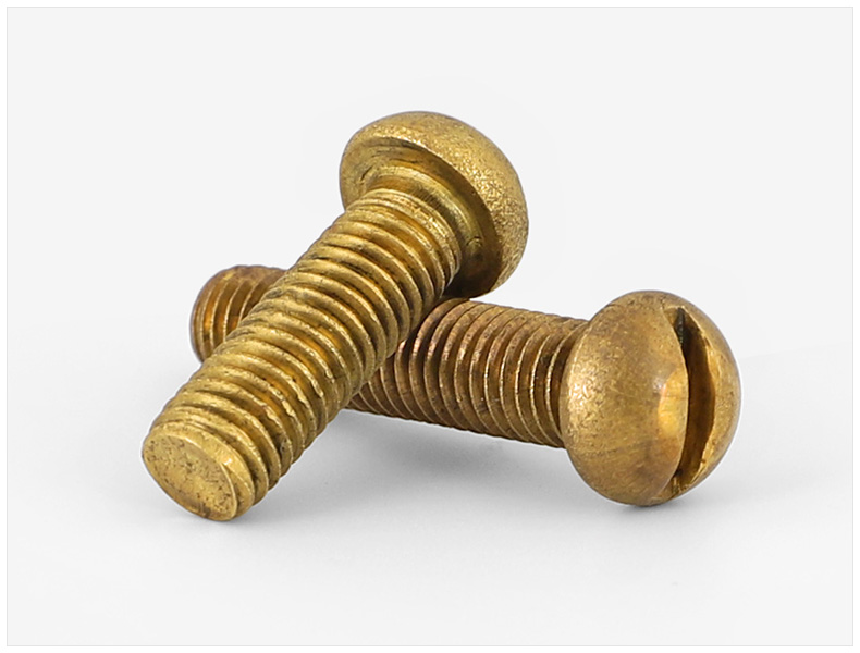 何老师 黄铜一字圆头螺丝钉gb67开槽盘头纯铜螺丝m2.