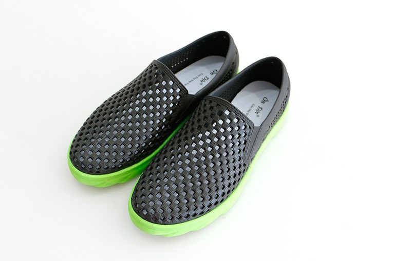 越南乳胶皮鞋男鞋包跟透气穿孔凉鞋镂空裸穿不磨脚鞋品质定制款白底蓝