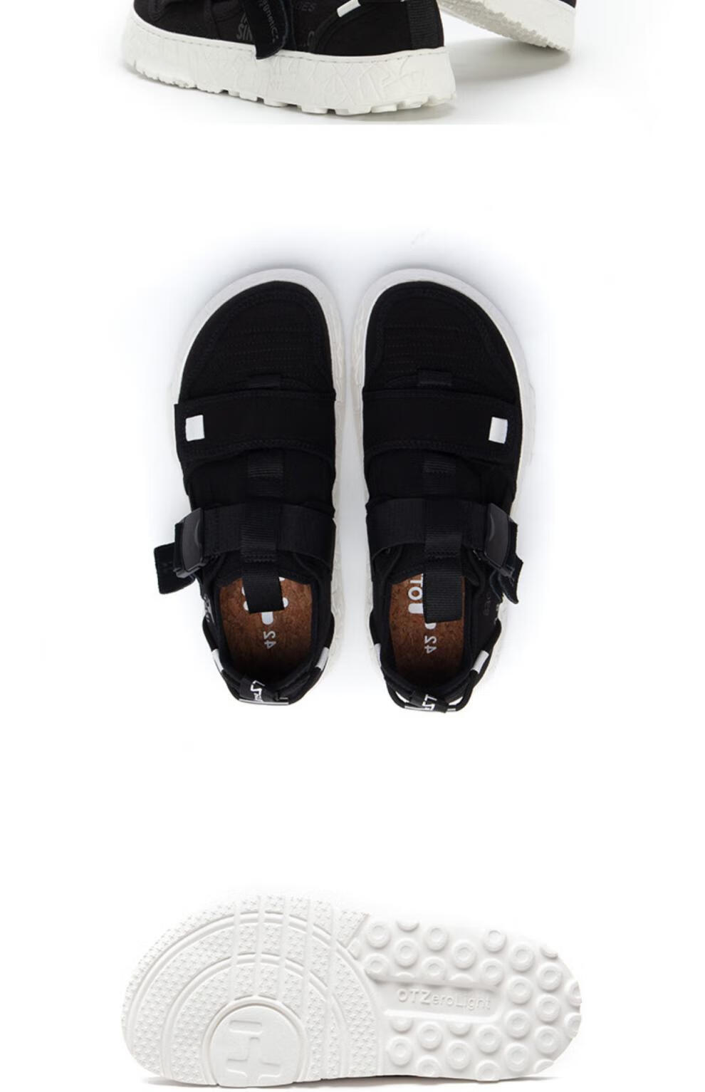 美国oltzshoes丑萌鞋 帆布鞋女低帮2022年新款粉色丑萌鞋厚底魔术贴