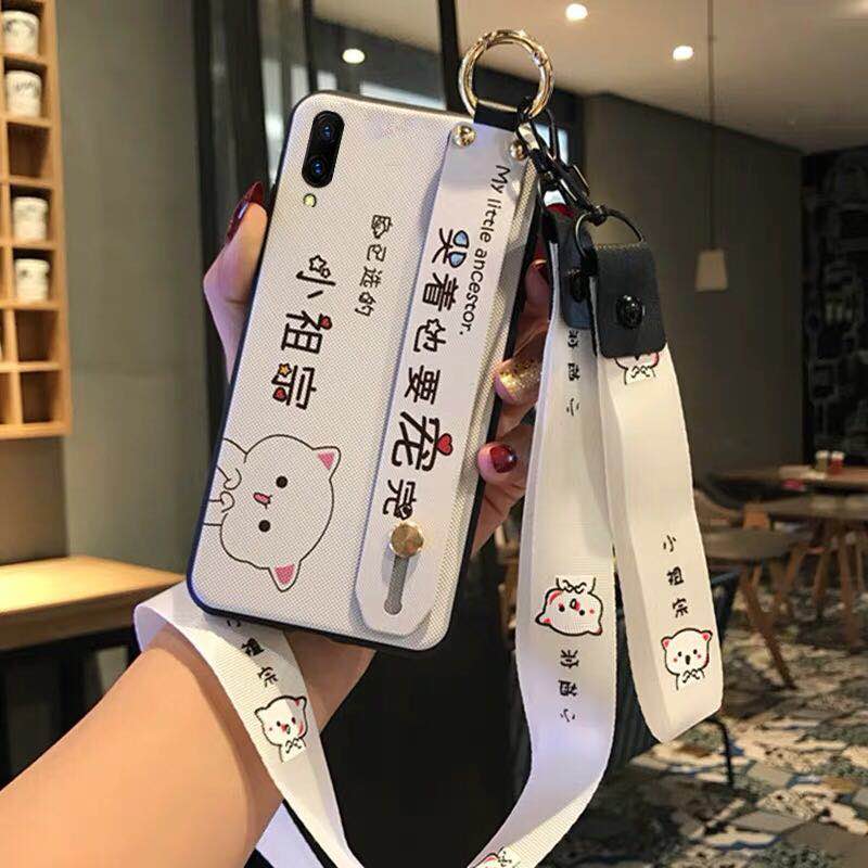 华为手机壳nova5/3e/2s全包软壳p30pro网红文字腕带荣耀 小祖宗【黑色