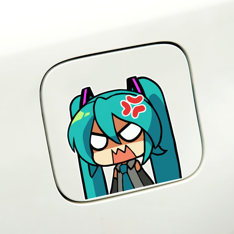 初音未来车贴 初音未来汽车贴纸动漫二次元痛车族车贴三角窗摩托车