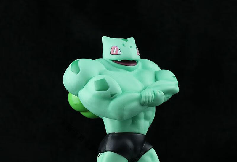 万代gk恶搞肌肉猛男皮卡丘宠物小精灵神奇杰尼龟妙蛙种子摆件肌肉四人