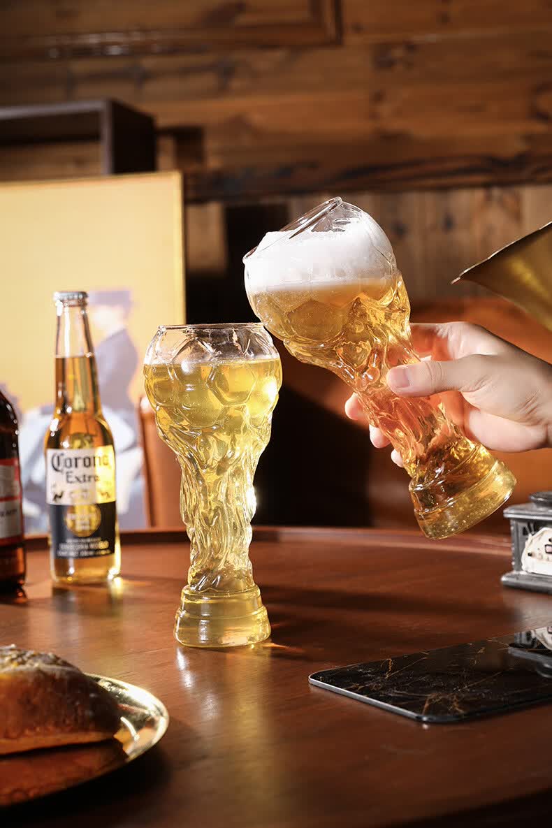 特百惠(tupperware)同款2022足球男士大力神啤酒杯运动杯子大容量耐热