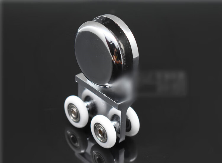 推拉导轨移门滑轮淋浴房浴室吊轮玻璃门隔断滚轮配件卫生间铜滑轮 铝