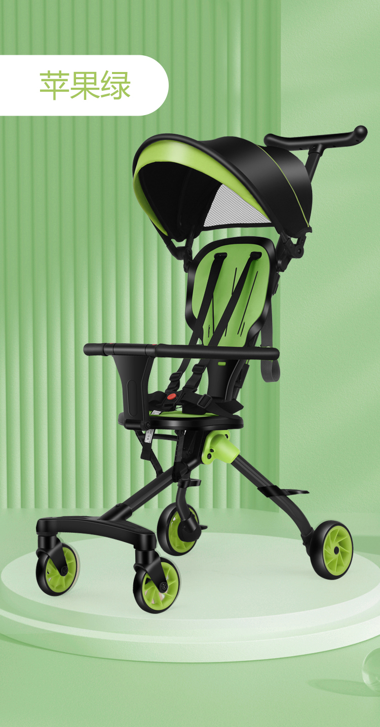 宝宝车子婴儿代步车轻便折叠推车溜娃神器1234岁便携遛娃儿童手一键收