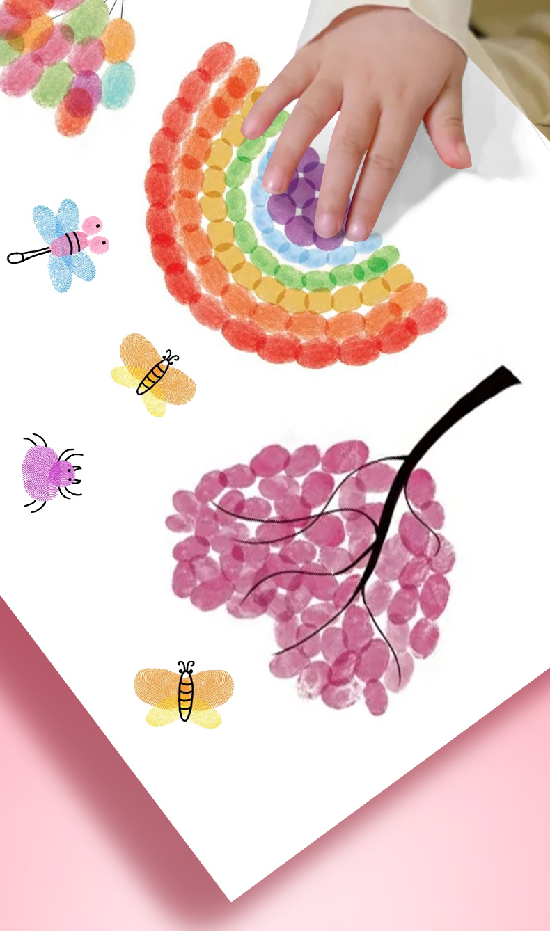 儿童颜料水洗晨光手指画颜料儿童画册画画涂料幼儿颜料画涂鸦可水洗