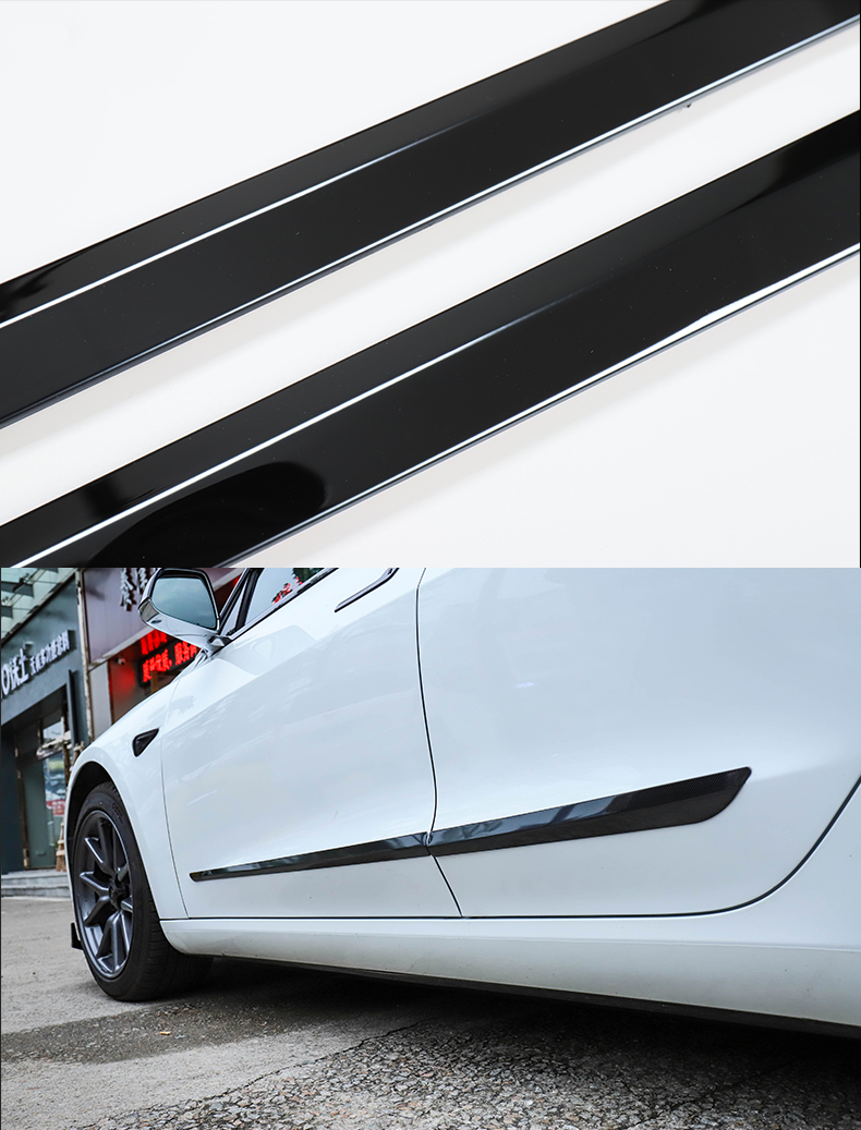 适用于tesla特斯拉model3不锈钢车身装饰条车门防擦防撞改装配件车身