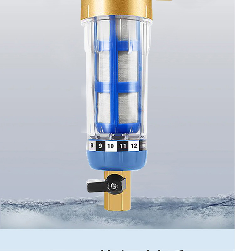 入户前置过滤器家用反冲洗大流量总水管自来水井水进户水全屋过滤 4分