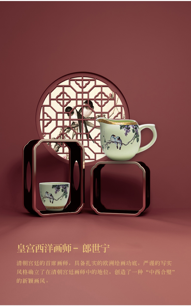 故宫文创马克杯德鸿窑茶具盖碗单个功夫茶泡茶碗不烫手茶杯三才碗复古