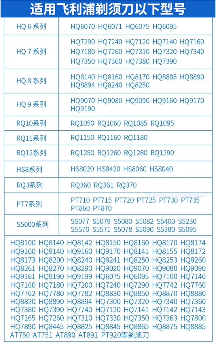 飞利浦剃须刀充电器线hq8505series s5000 s7000 s9000 pt725配件铂瑞