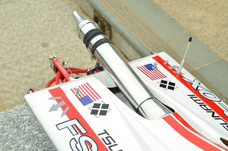 遥控快艇烧油大型遥控船油动快艇玩具水上超快竞速海啸30cc发动机遥控