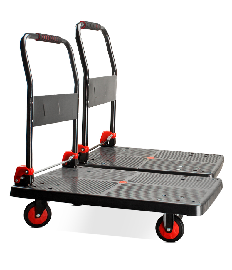 推车货搬运车拉车板车推车平板推车折叠平板车推货车拉货车拖车黄色