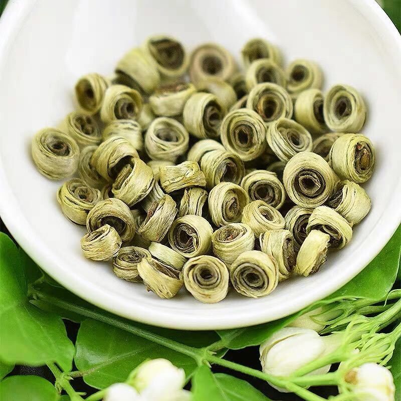 2022新茶茉莉花茶女儿环特级散装浓香花茶贵妃小环罐装手工炒茗老汉