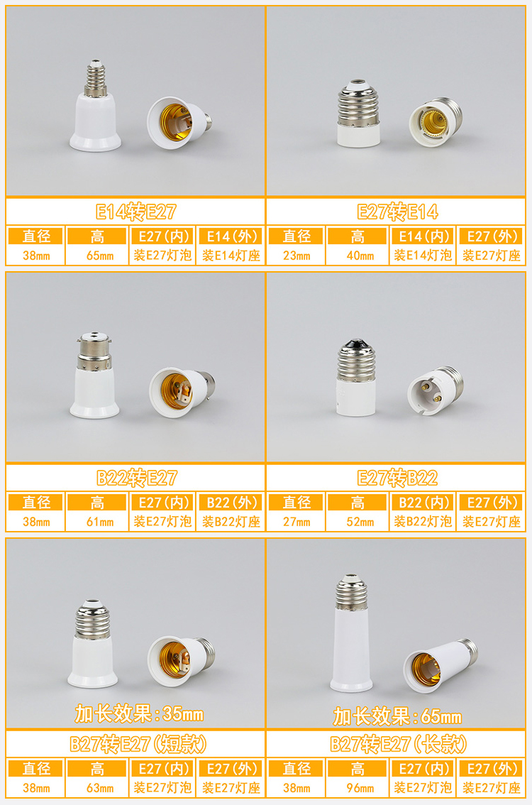 灯坐e14螺口螺纹明暗装转换灯头底座带led灯泡插头www l款: 防水头
