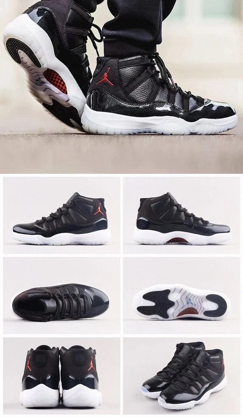 【官方自营旗舰】aj11康扣黑白乔11兔八哥高帮大魔王男篮球鞋aj11蓝蛇