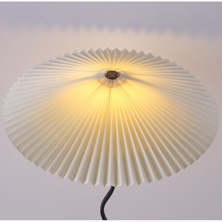 欧普照明品质北欧极简百褶落地灯设计感日式复古客厅书房卧室氛围