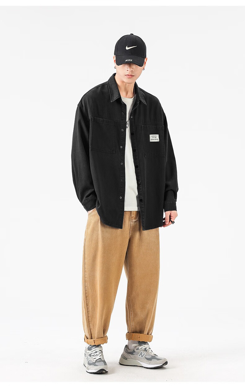 衣多穿军事风美式复古男装英伦痞雅痞法式工装常长春藤学院风春夏衬衫