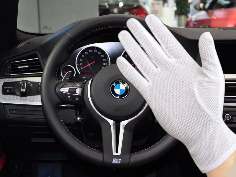 薄款纯棉酒后代驾司机手套汗布点胶礼仪防滑开车驾驶白手套防滑5付装