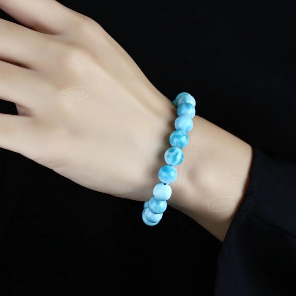 大灿 天然海纹石手串送礼多米尼加拉力玛海纹石手链男女款饰品手链送