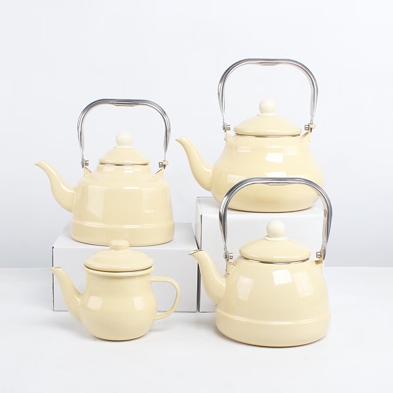 搪瓷壶烧水壶 珐琅搪瓷壶烧水壶奶茶壶煮花茶夏天熬药壶电磁炉明火通