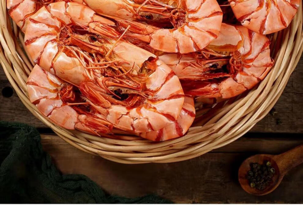 5zhe虾干炭烤鲜虾干即食特大号特大晒干大虾干烤虾干货对虾九节虾海鲜