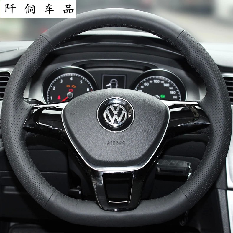 适用于大众新速腾方向盘套皮手缝 大众新捷达桑塔纳宝来速腾高6polo皮
