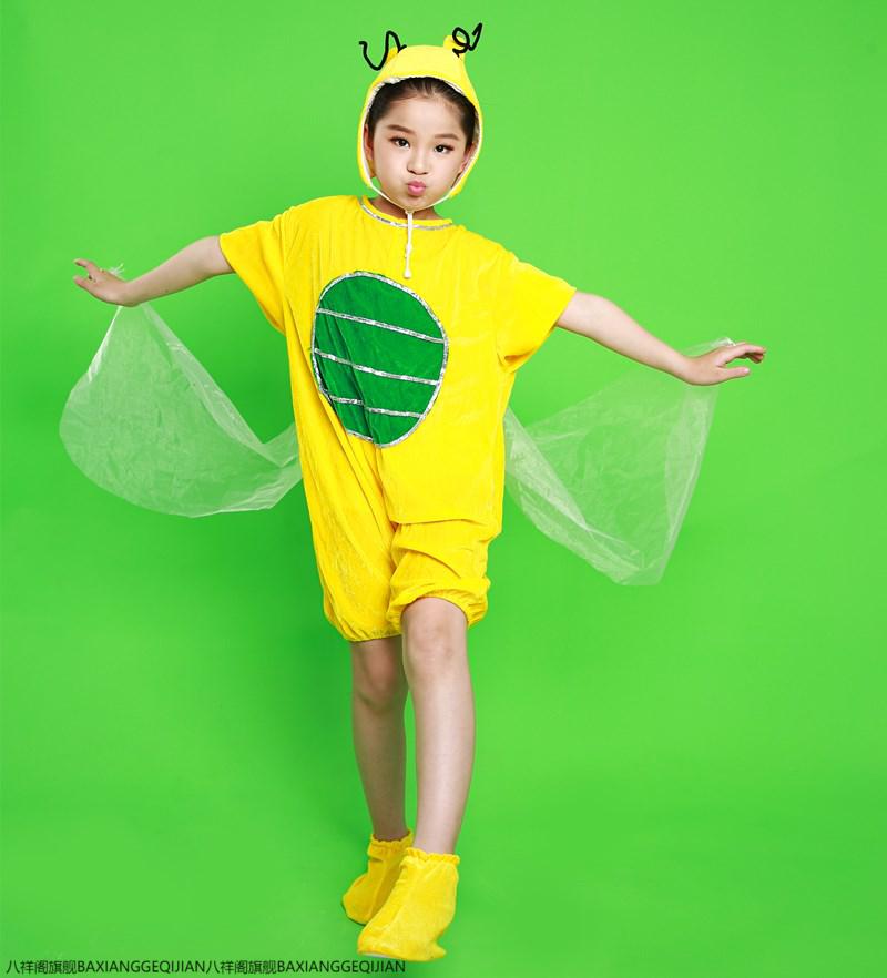 小青虫的梦的服装 儿童小昆虫演出服装小青虫的梦童话剧蜘蛛蝴蝶蜜蜂