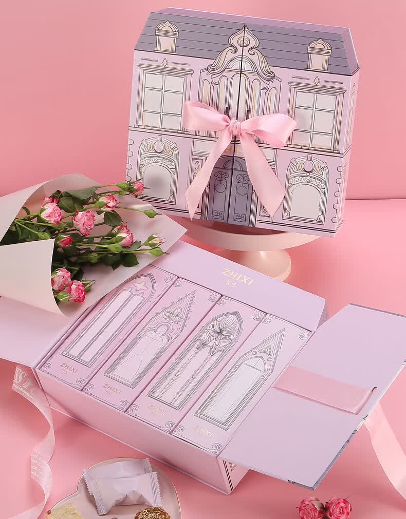 点心城堡礼盒手工爱心红糖高颜值七夕情人节送女友礼物零食城堡礼盒