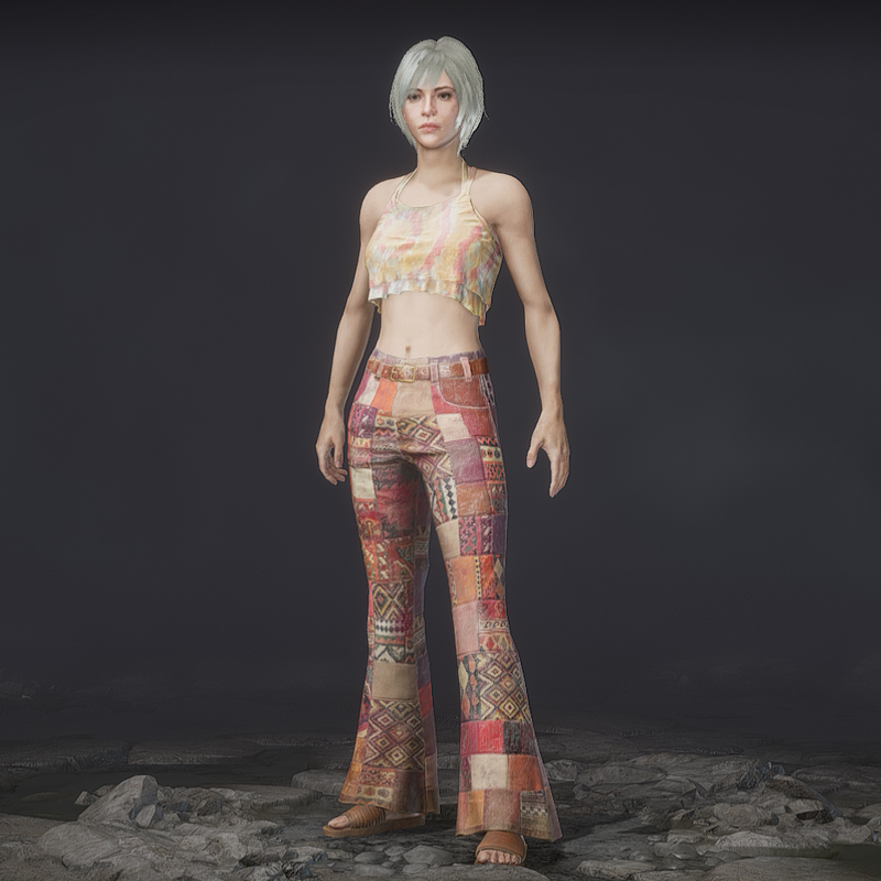 pubg绝地求生衣皮肤cdk嬉皮风服饰背心帽子裤套装吃鸡