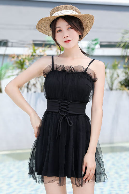 欧诗洛泳衣女分体裙式平角性感小胸聚拢显瘦粉色少女保守温泉仙女范