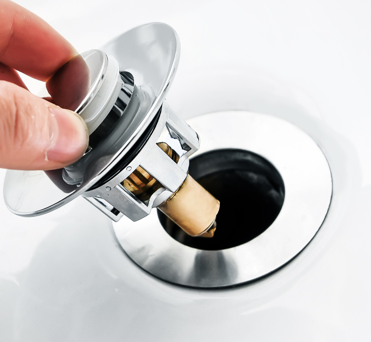洗手盆脸池漏水塞子面台盆下水器按压式弹跳芯防臭防堵翻盖板配件智