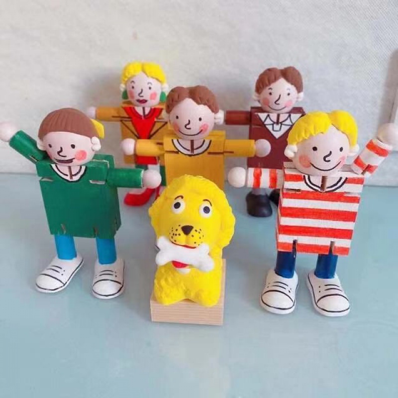 迪士尼(disney)一套牛津树典范英语人物木头人偶关节玩偶小木偶6-10岁