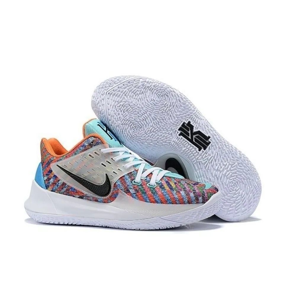 【商场同款】莆田灭世纯原高版本欧文2low珊迪季后赛白蓝红彩条简版