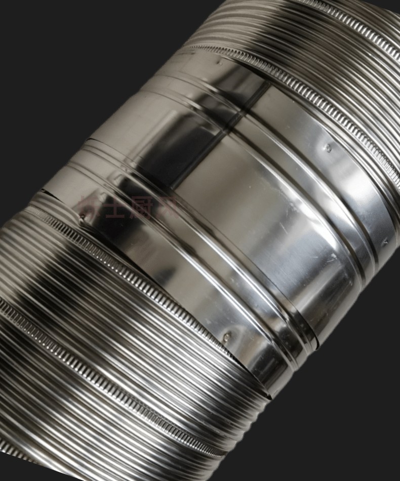 定制适用厨房抽油烟机不锈钢排烟管美化美观金属排烟排风管道通风管