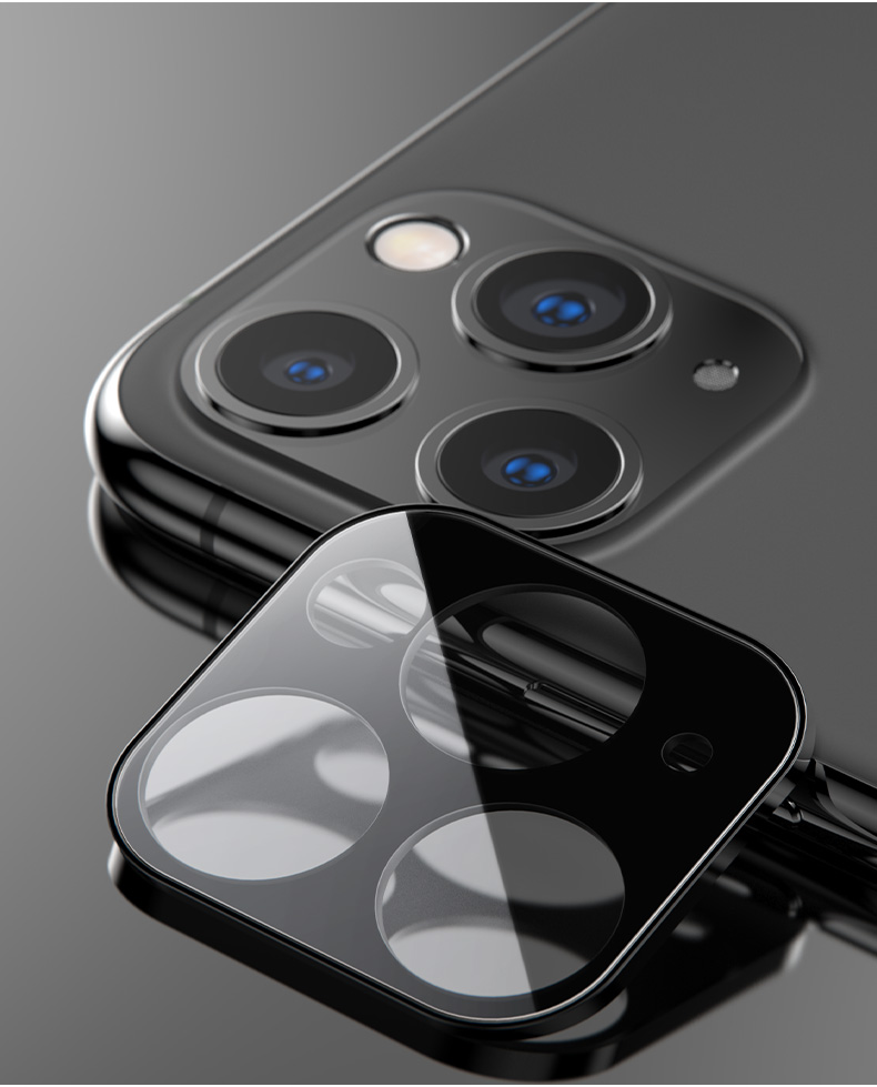 机小生 苹果11金属玻璃镜头膜iphone11pro max镜头贴透明一体后摄像头