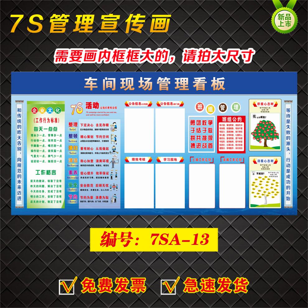 公司车间7s宣传栏质量管理知识看板宣传画公司工厂展板文化墙贴纸7sa2