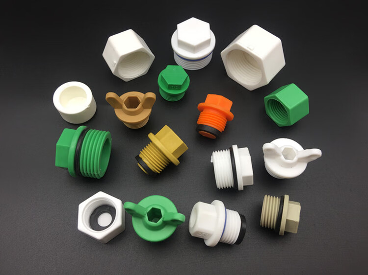 ppr堵头4分6分1寸外丝堵头202532ppr内丝外牙塑料管堵管帽配件定制204