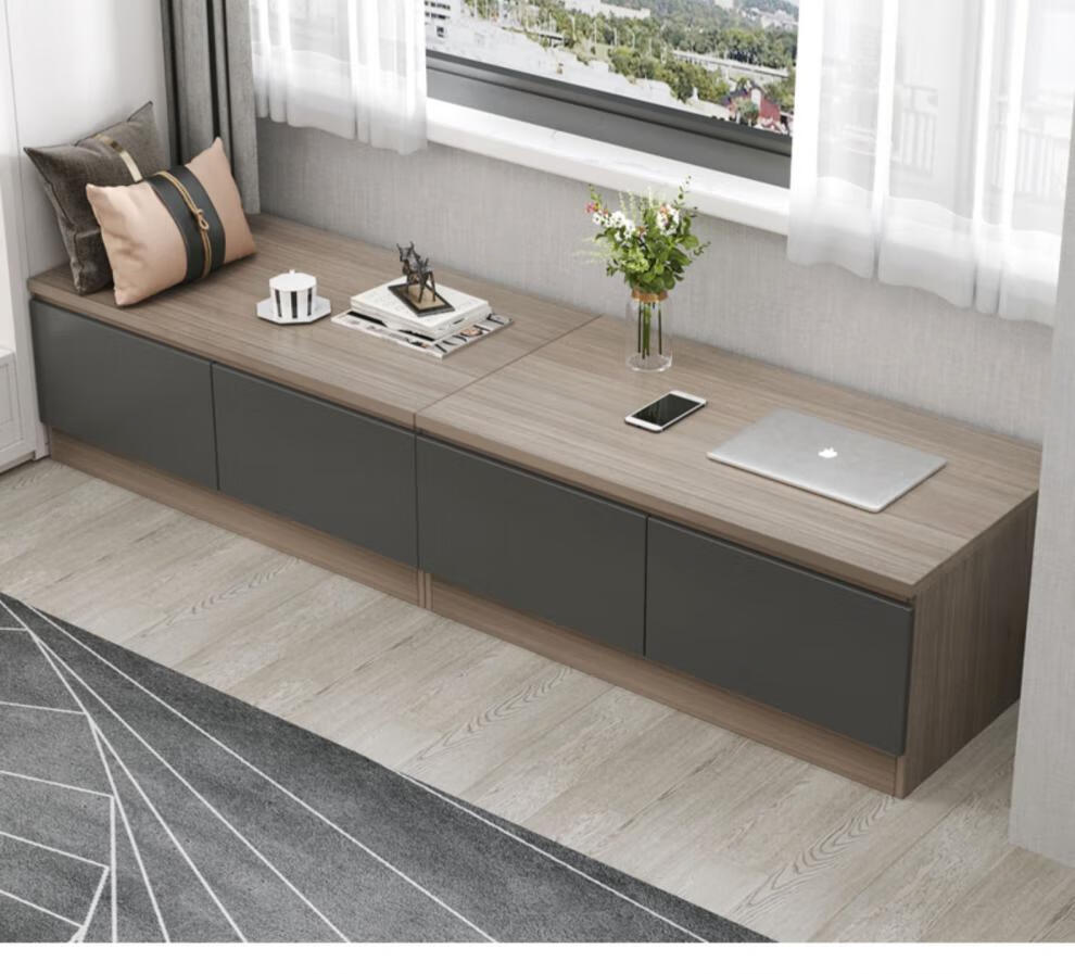 【轻奢高端】飘窗柜地柜卧室窗台收纳置物柜可坐矮柜家用落地式阳台储